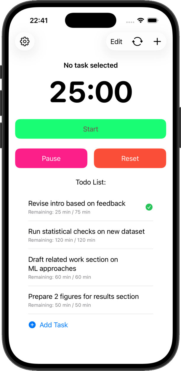 TicketyPom iOS App Screenshot